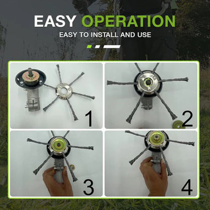 🔥 30% OFF | BUY 6 GET 3 FREE 👨‍🌾 6 Inch Steel Wire Brush Cutter Trimmer Head