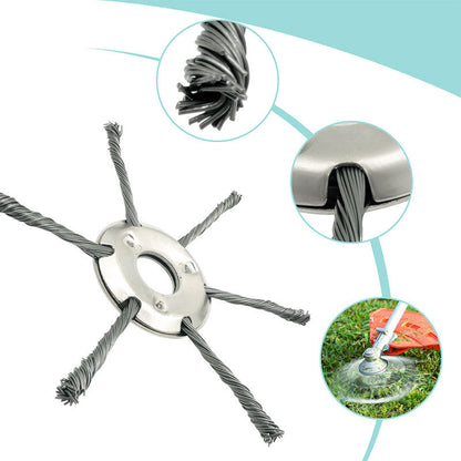 🔥 30% OFF | BUY 6 GET 3 FREE 👨‍🌾 6 Inch Steel Wire Brush Cutter Trimmer Head