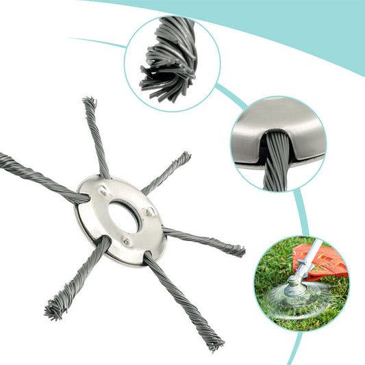 🔥 30% DE DESCUENTO | COMPRA 6 Y LLEVATE 3 GRATIS 👨‍🌾 Cabezal de corte con cepillo de alambre de acero de 6 pulgadas