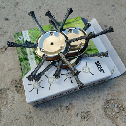 🔥 30% OFF | BUY 6 GET 3 FREE 👨‍🌾 6 Inch Steel Wire Brush Cutter Trimmer Head
