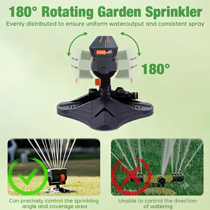 16-Nozzle Rotating Garden Sprinkler – 180° Adjustable Lawn & Garden Watering System