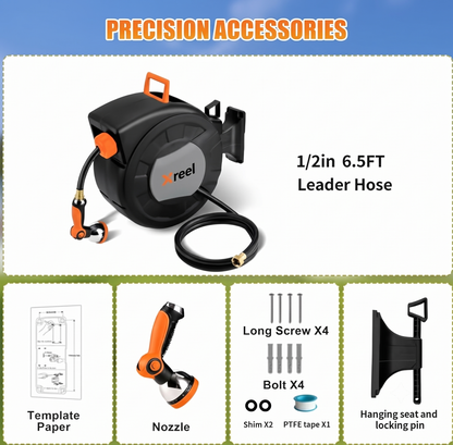 Retractable Garden Hose Reel – Wall Mount Auto Rewind