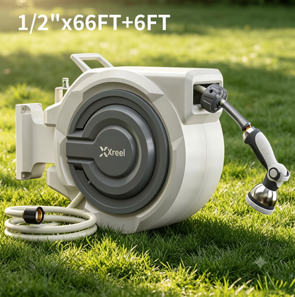 Retractable Garden Hose Reel – Wall Mount Auto Rewind