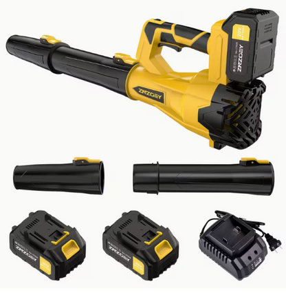 Cordless Leaf Blower 580CFM 160MPH, 6-Speed Electric Yard Blower with 4.0Ah Battery, Lightweight for Lawn, Snow & Pet Hair